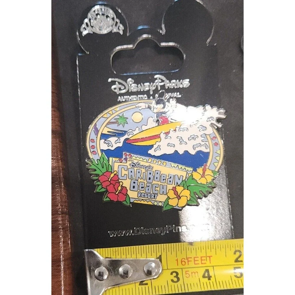 Disney Trading Pin 00001 Mickey Caribbean Beach Resort‎ Surfing Surfer Surfs Up